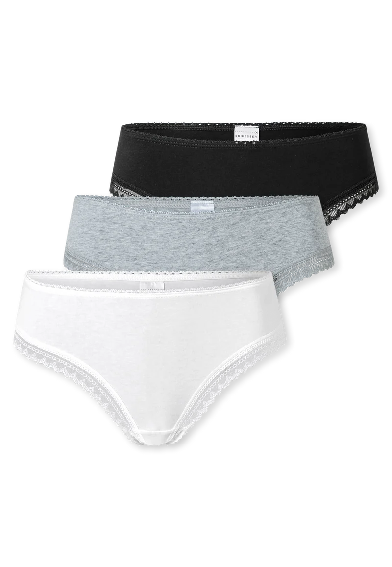 Brazilian Slip mit Spitze 3er-Pack Bunt - Modern Multipacks