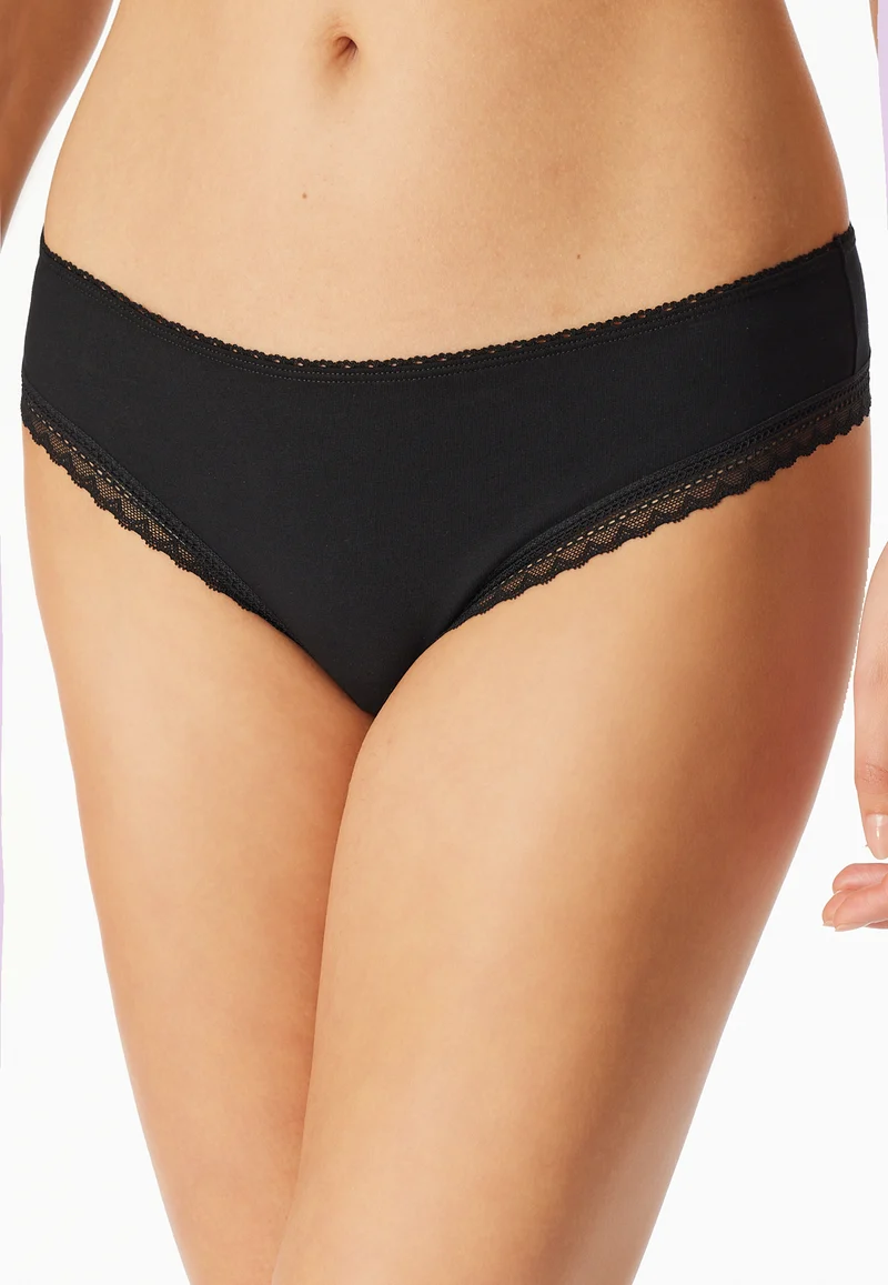 Brazilian Slip mit Spitze 3er-Pack Schwarz - Modern Multipacks