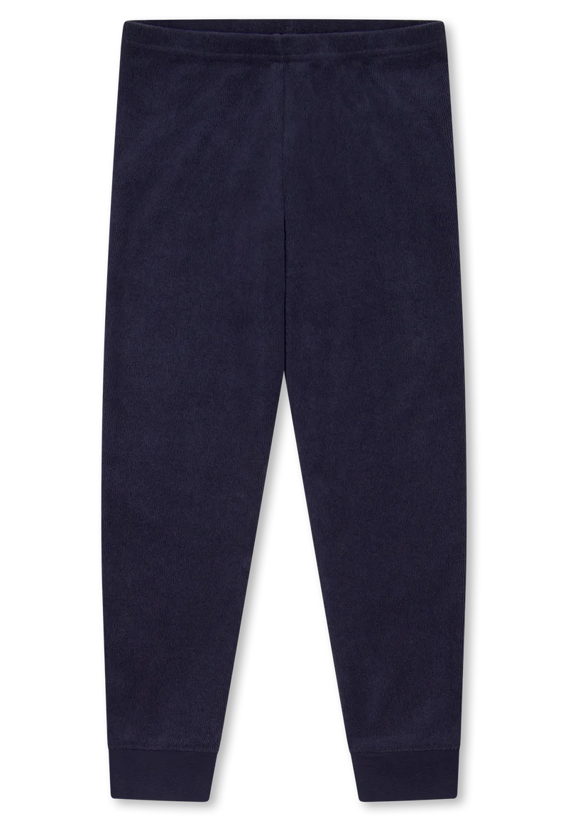 Schlafanzug Frottee mit Bündchen Blau - Kids Nightwear