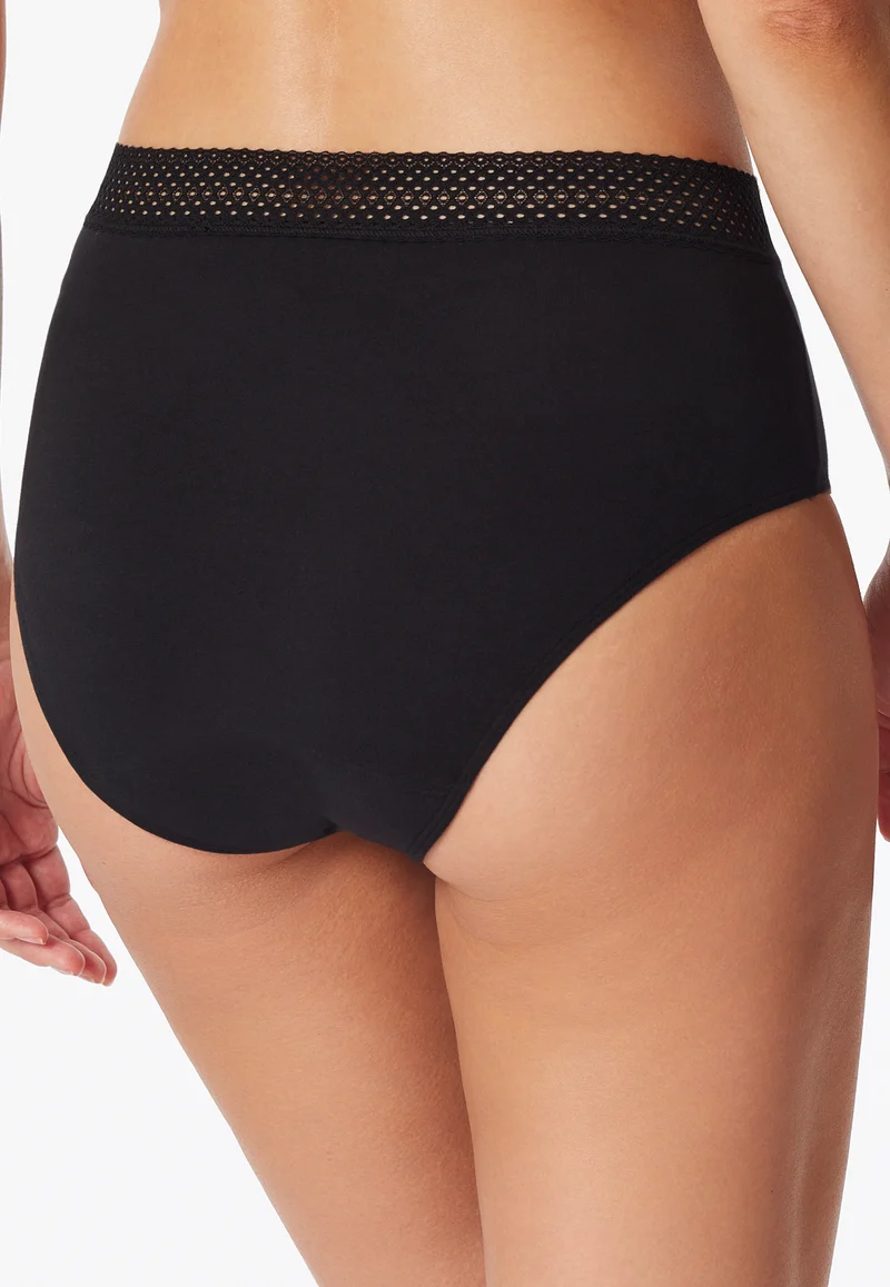 Periodenslip mit Spitze 2er-Pack Schwarz - SCHIESSER Care