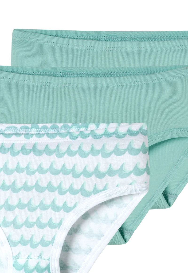 Slip Feinripp 3er-Pack Blau/Weiss - Fine Rib