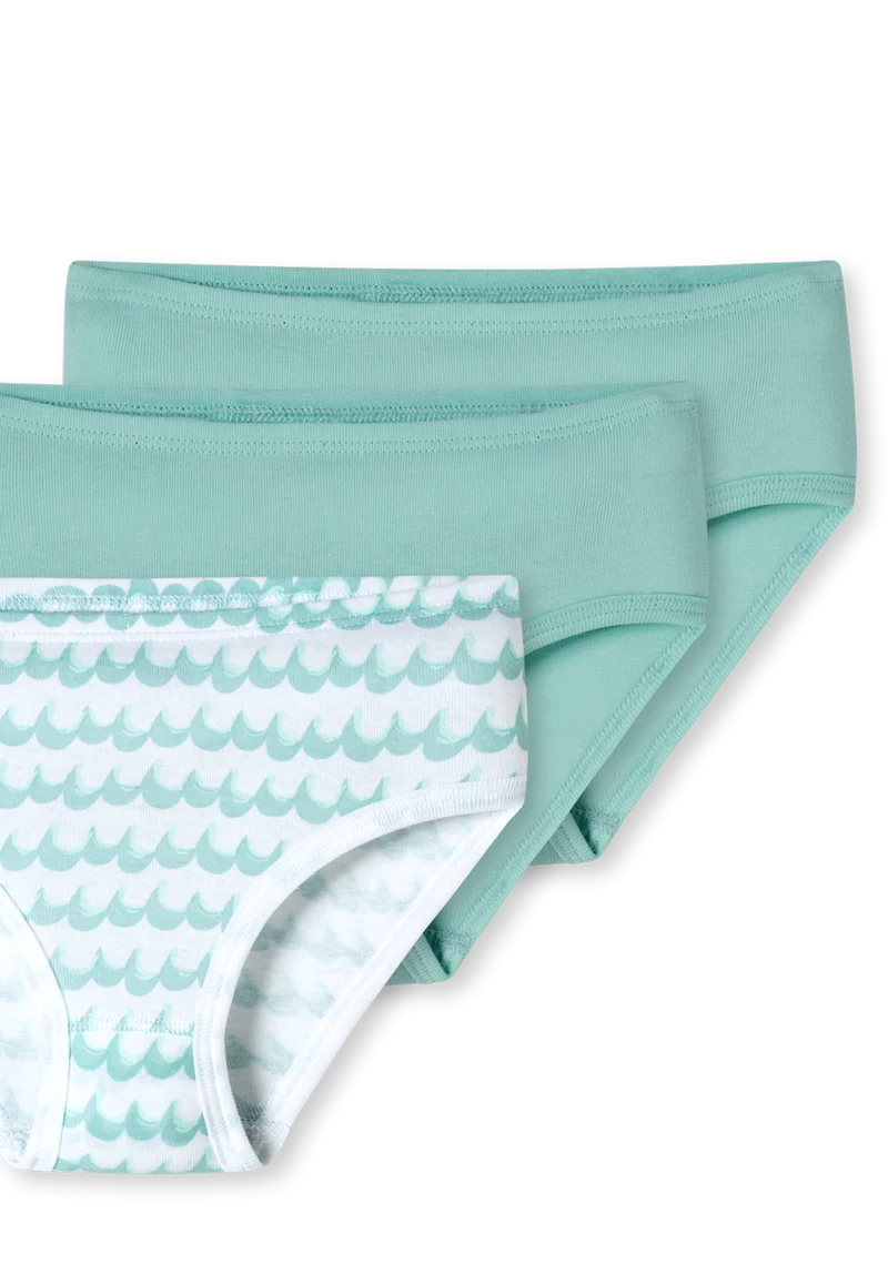 Slip Feinripp 3er-Pack Blau/Weiss - Fine Rib