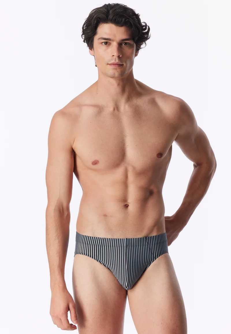 Slip Schwarz/Weiss gestreift - Pure Micro