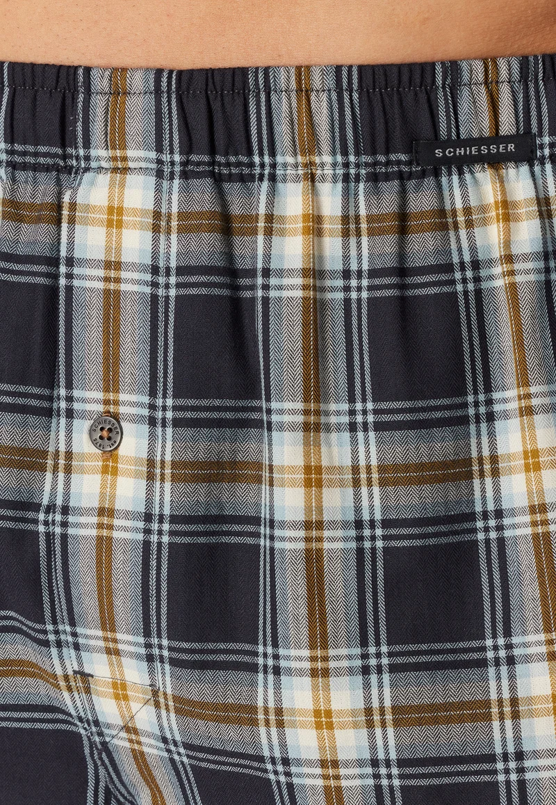 Boxershorts mit Knopfleiste 2er-Pack Bunt kariert - Boxershorts Multipacks