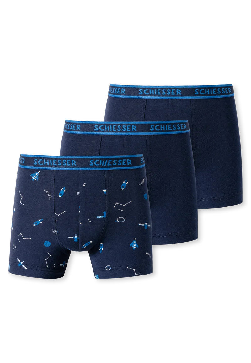 Shorts 3er-Pack Blau gemustert - 95/5
