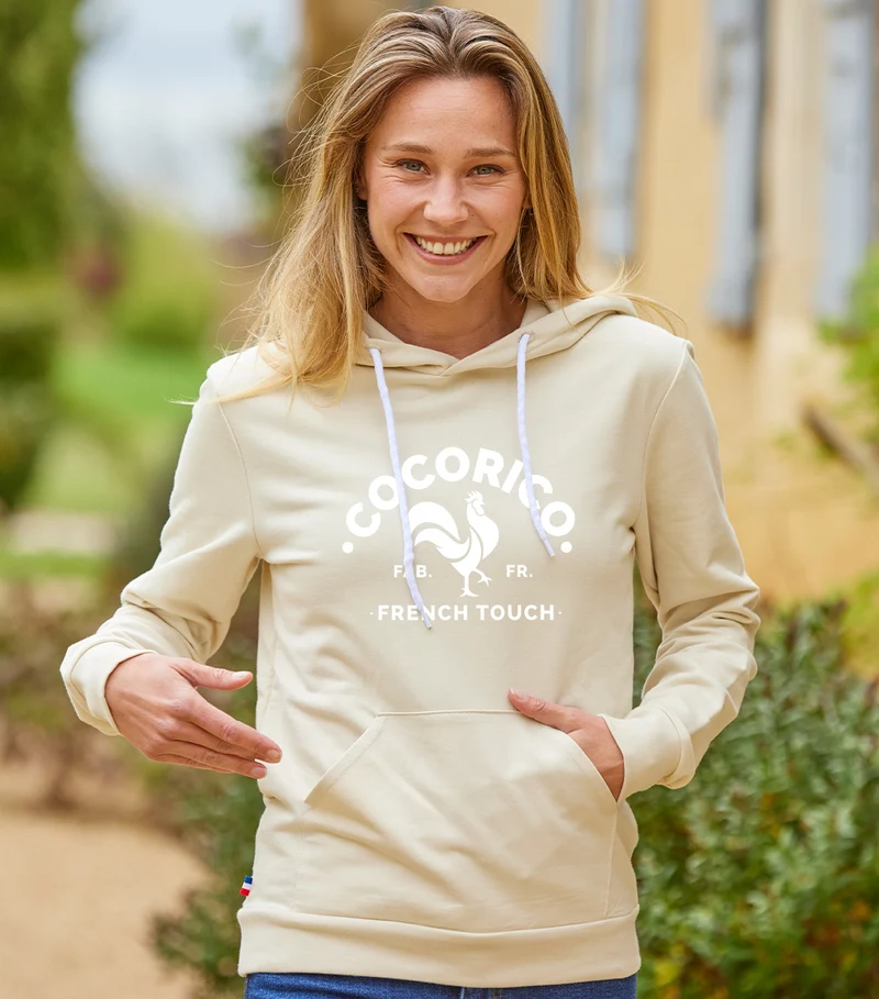 Sweat à capuche Femme Sable - Coq Français