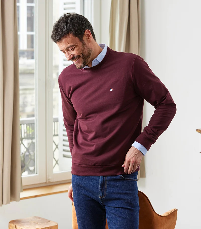 Sweat Homme Bordeaux - Iconique
