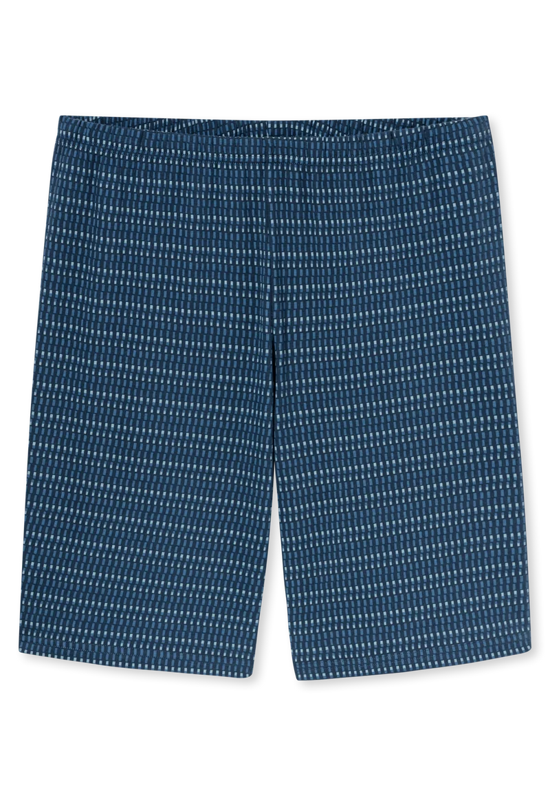 Schlafanzug kurz Blau gemustert - Casual Essentials