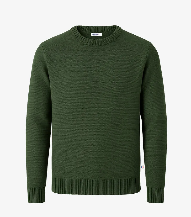 Pull Homme Laine Kaki