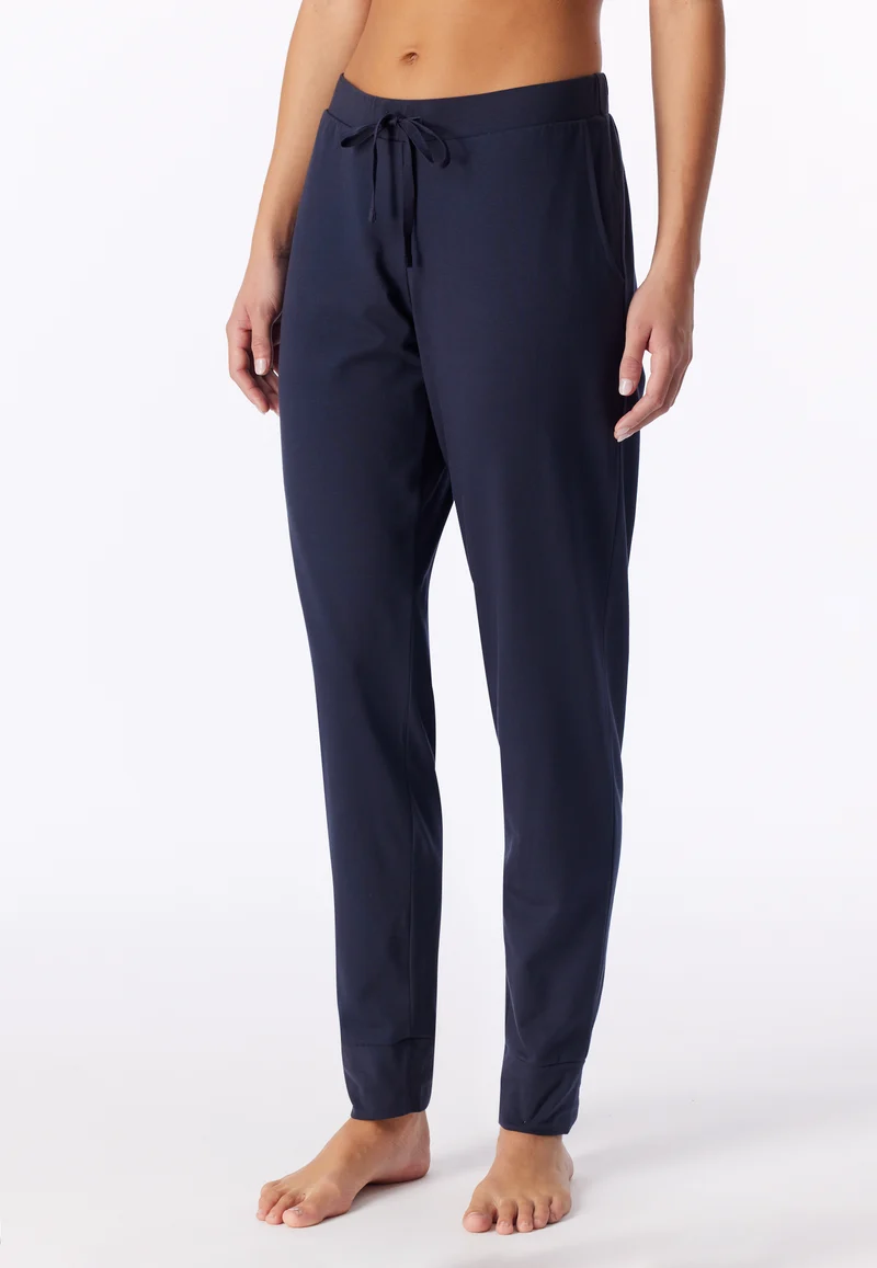 Hose mit Bündchen Dunkelblau - Mix+Relax