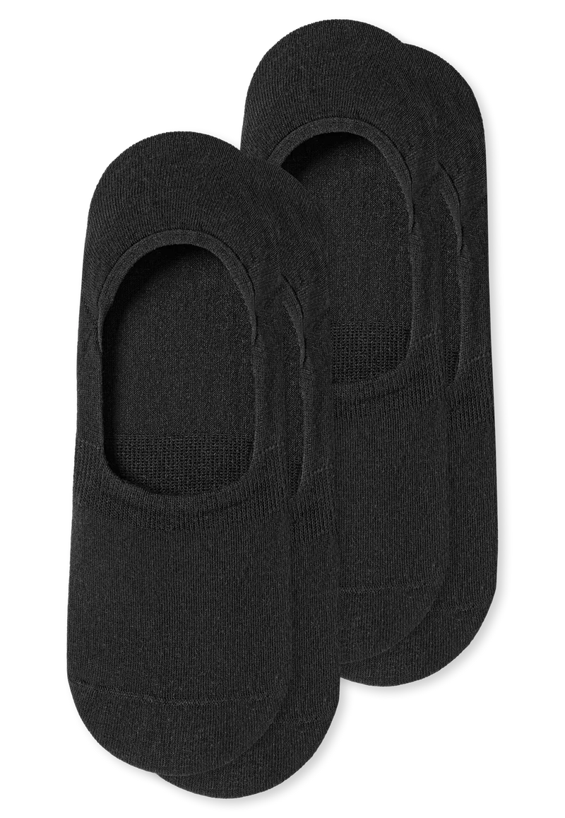 Füßlinge Damen 2er-Pack Schwarz - Long Life Cool