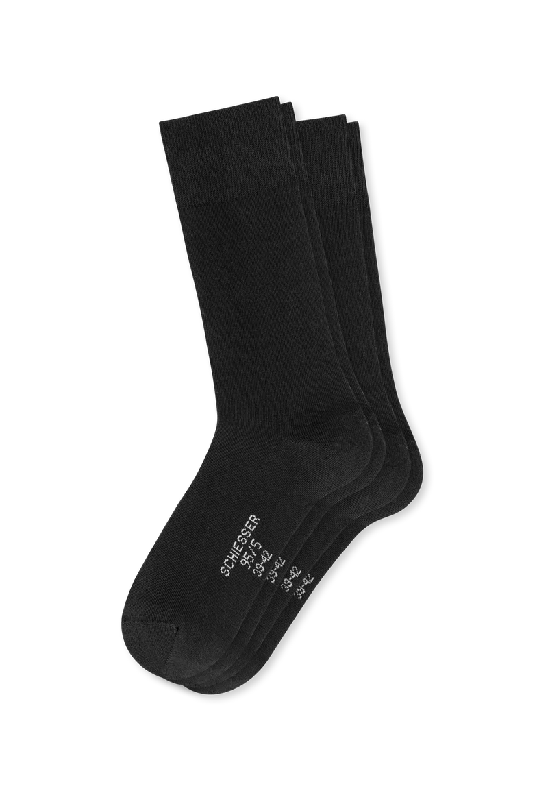 Socken Herren 2er-Pack Schwarz - 95/5
