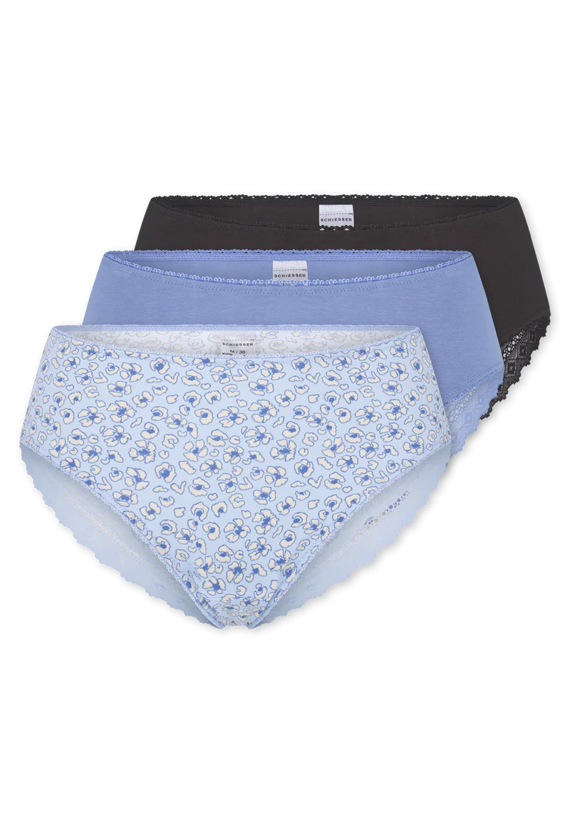 Brazilian Slip mit Spitze 3er-Pack Bunt - Modern Multipacks