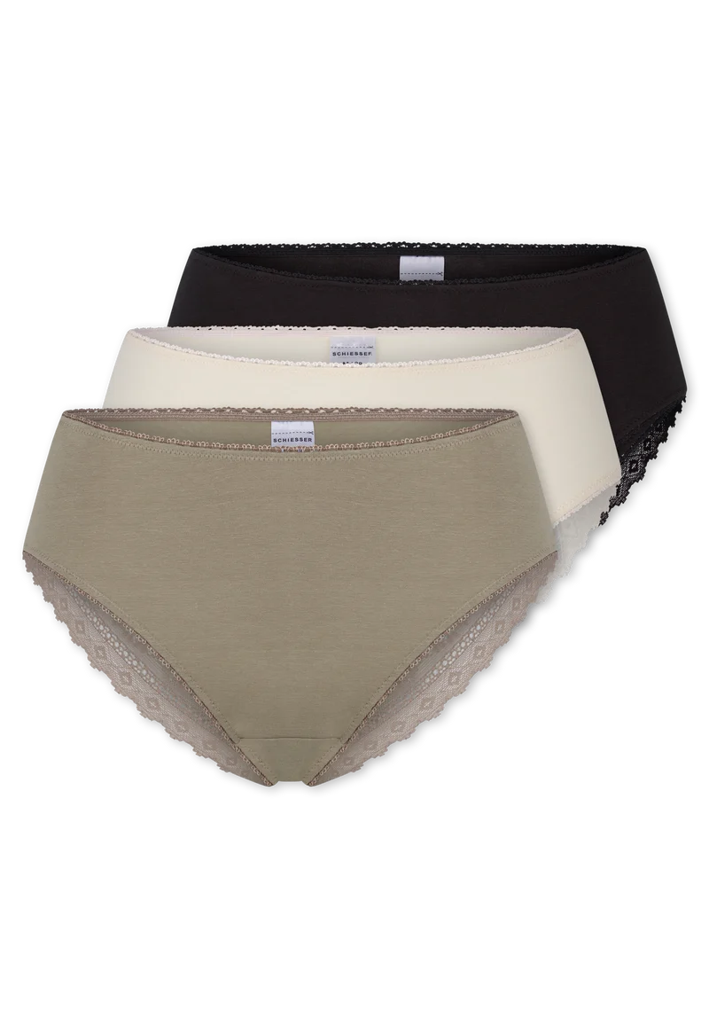 Brazilian Slip mit Spitze 3er-Pack Bunt - Modern Multipacks