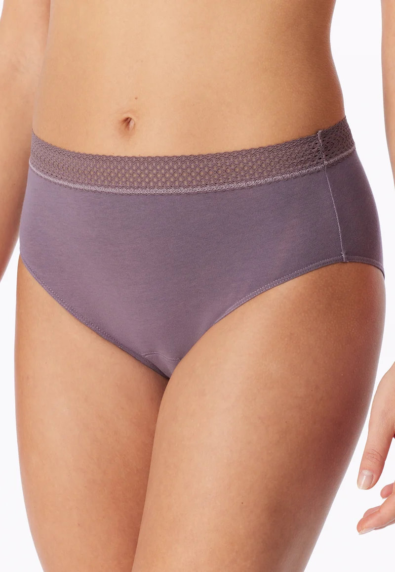 Periodenslip mit Spitze 2er-Pack Schwarz/Lila - SCHIESSER Care