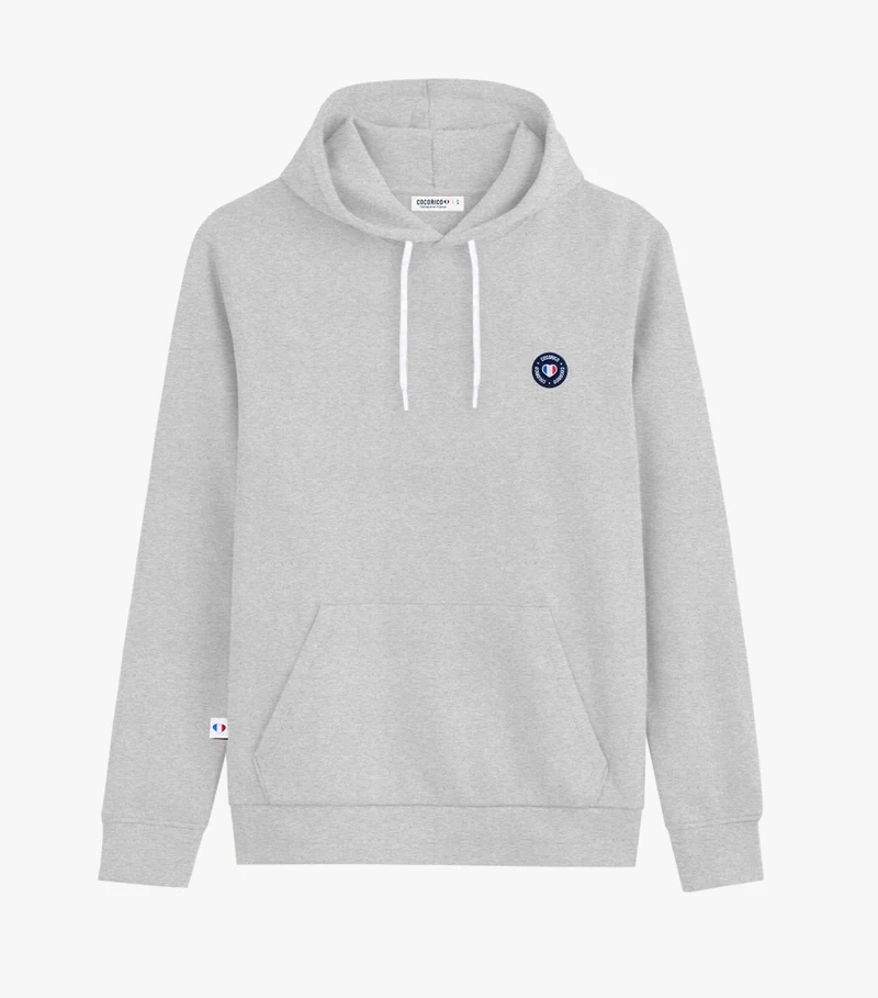 Sweat à capuche Homme Gris - Blason