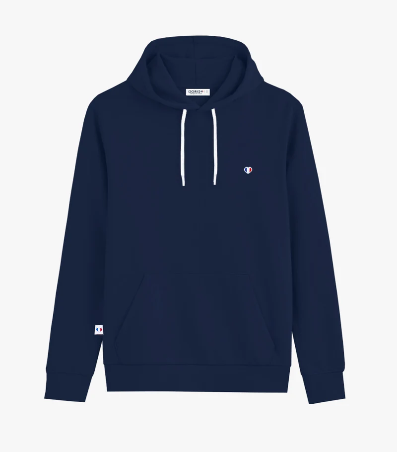 Sweat à capuche Homme Marine - Iconique