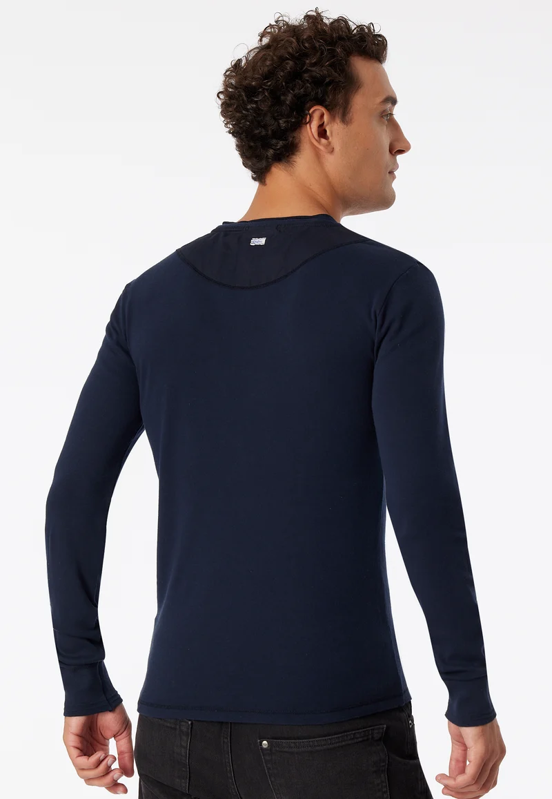 Shirt Feinripp Blau - Revival Karl-Heinz