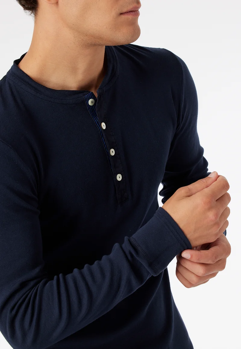 Shirt Feinripp Blau - Revival Karl-Heinz