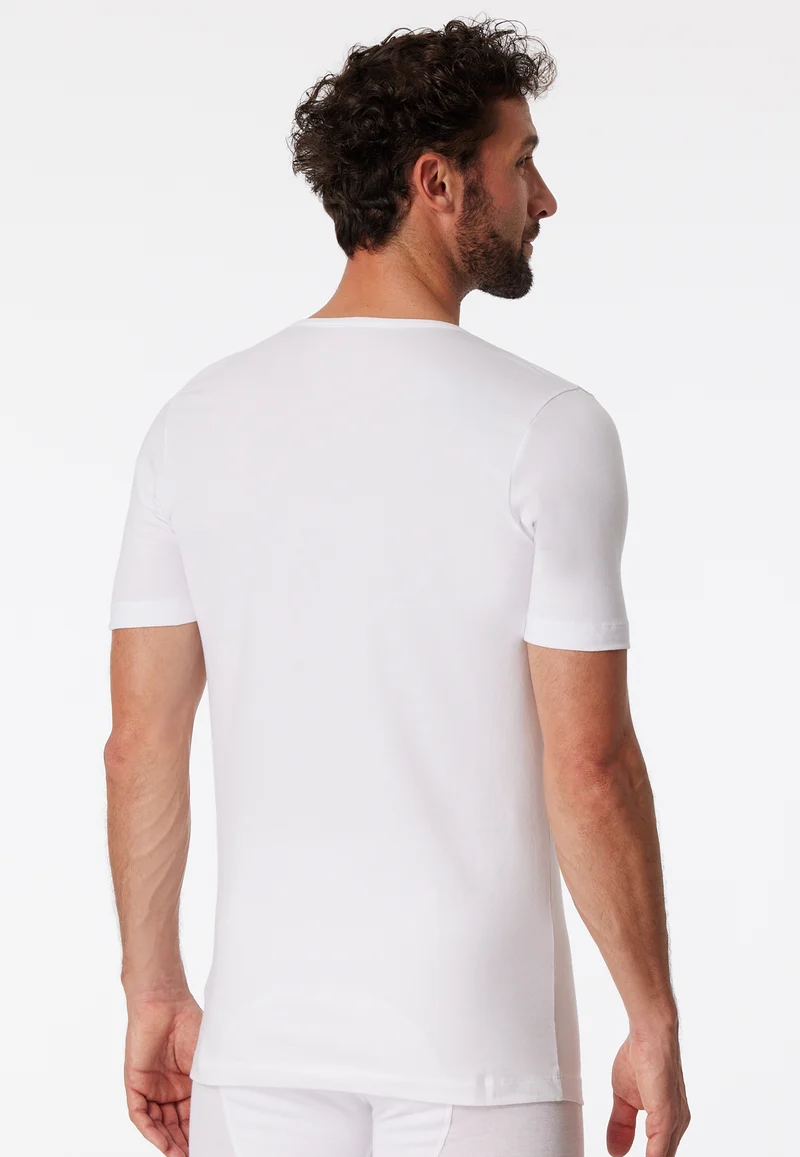 T-Shirt V-Ausschnitt 2er-Pack Weiss - 95/5