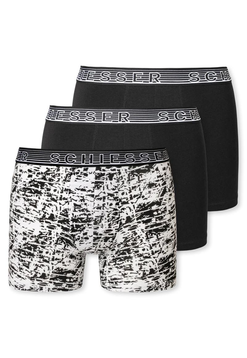 Shorts 3er-Pack Schwarz/Weiss - 95/5