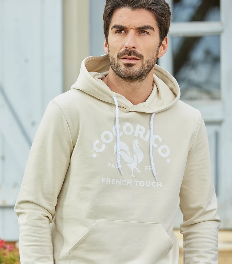 Sweat à capuche Homme Sable - Coq Français