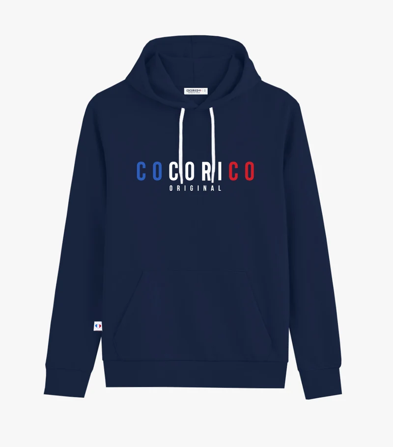 Sweat à capuche Homme Marine - Signature
