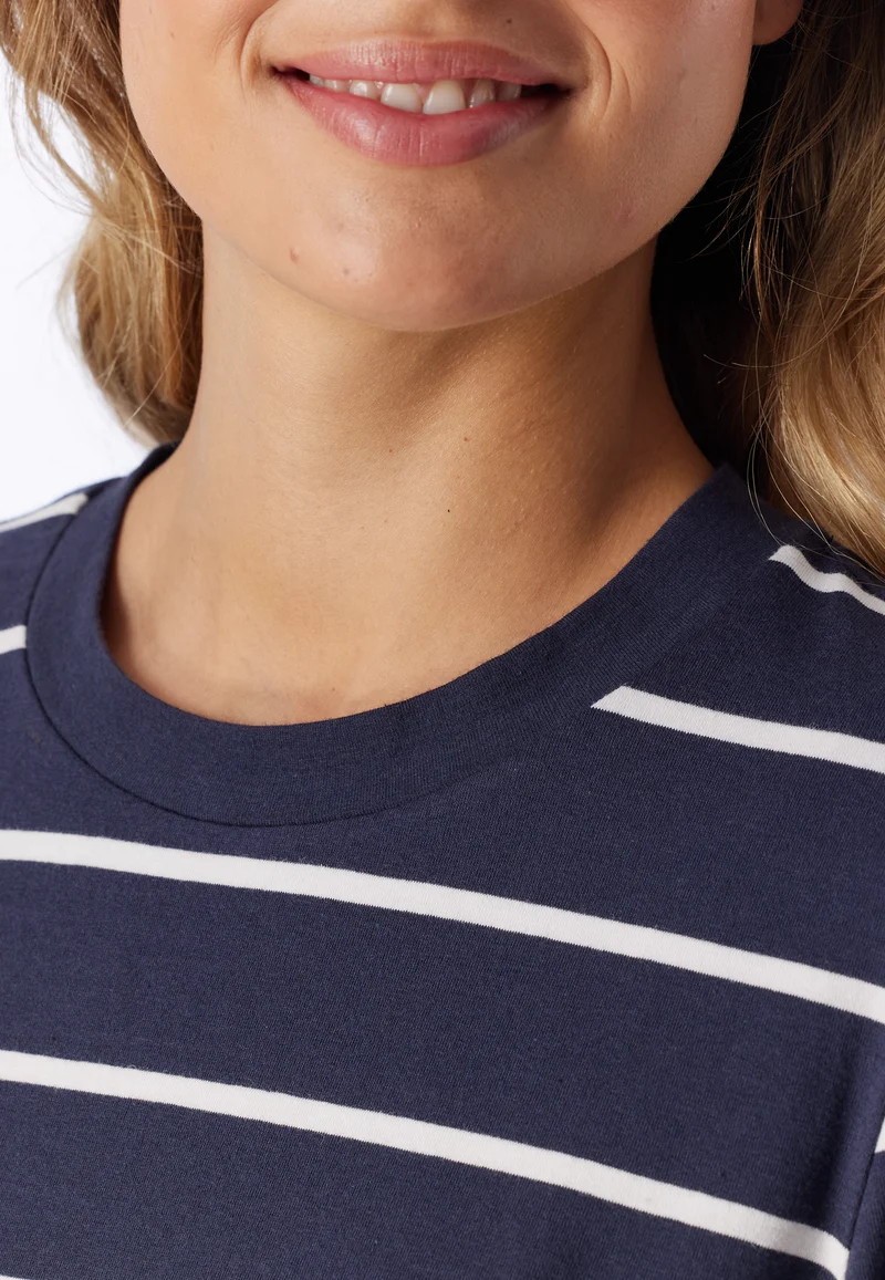 Shirt Dunkelblau/Weiss gestreift - Mix+Relax