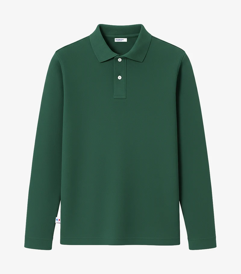 Polo Homme Manches Longues Sapin - Intemporel