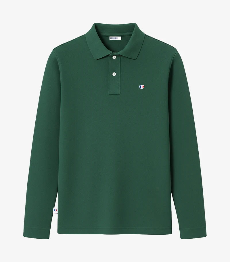 Polo Homme Manches Longues Sapin - Iconique