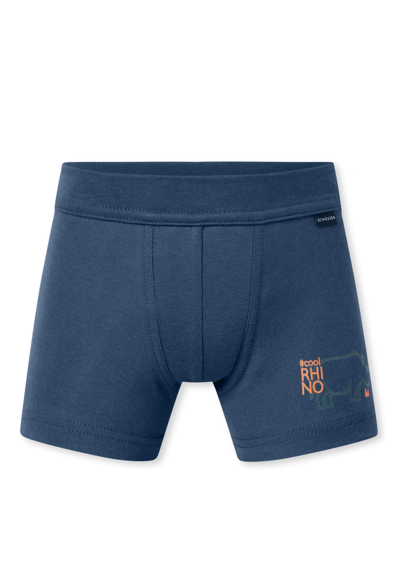 Shorts 2er-Pack Dunkelblau - Fine Rib