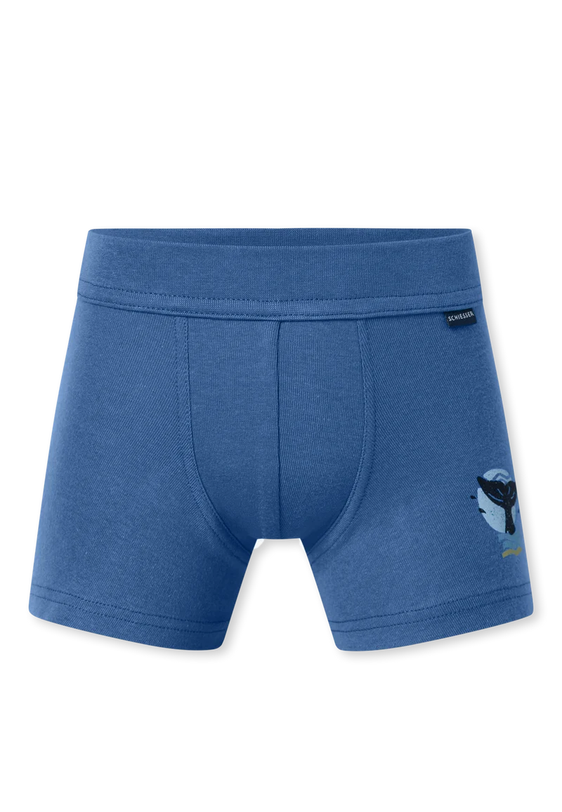 Shorts 2er-Pack Blau - Fine Rib