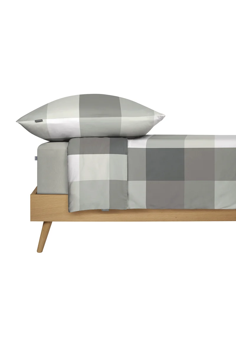 Bettwäscheset 2-teilig Mint/Grau kariert - SCHIESSER Home