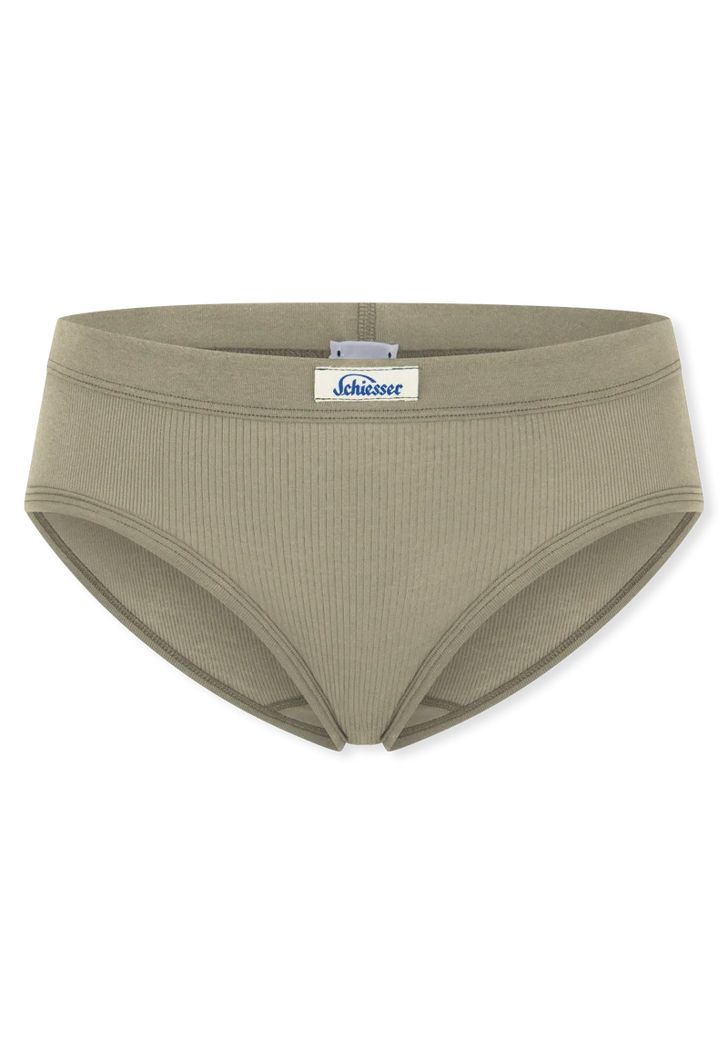 High Waist Slip Feinripp Schwarz - Revival Paula
