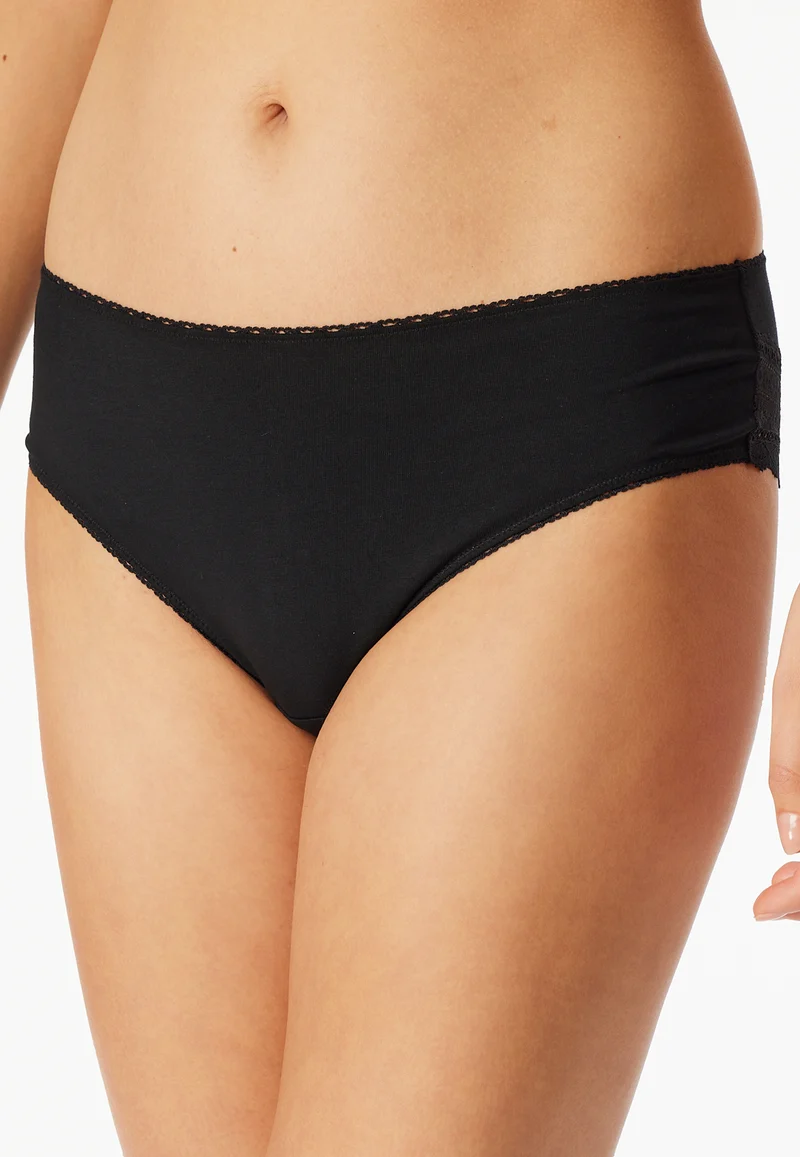 Brazilian Slip mit Spitze 3er-Pack Schwarz - Modern Multipacks