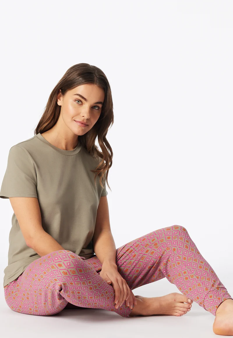 Hose mit Bündchen Bunt gemustert - Mix+Relax