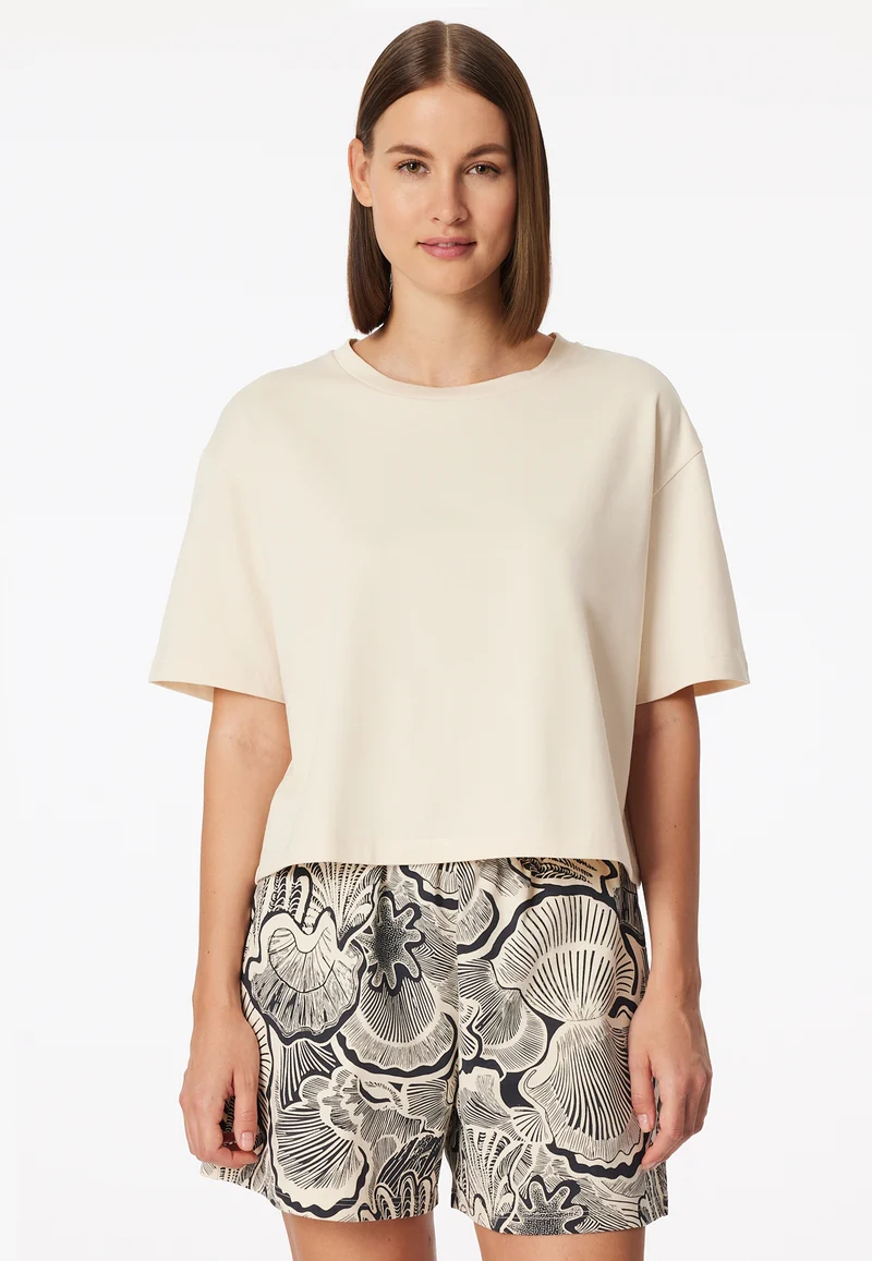T-Shirt cropped Soft Beige - Mix+Relax