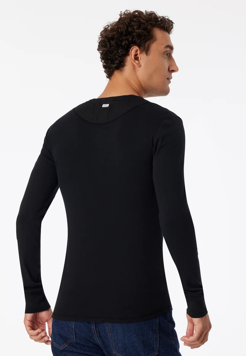 Shirt Feinripp Schwarz - Revival Karl-Heinz