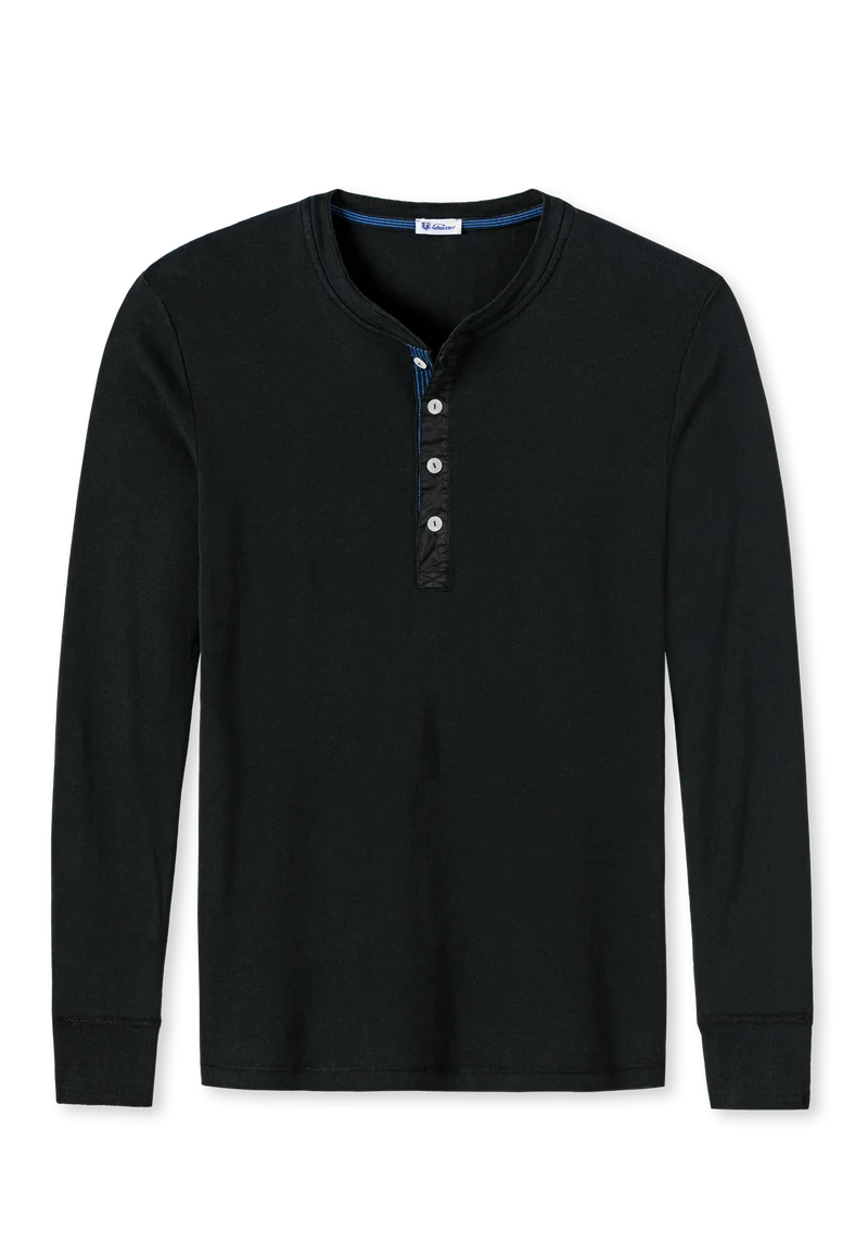 Shirt Feinripp Schwarz - Revival Karl-Heinz