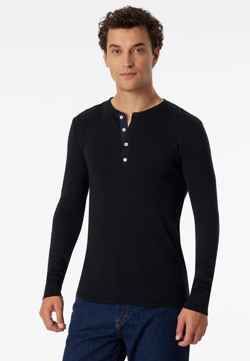 Shirt Feinripp Schwarz - Revival Karl-Heinz
