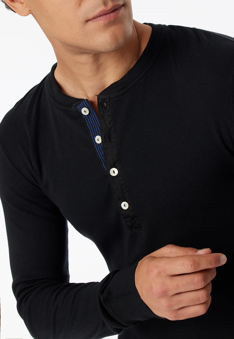 Shirt Feinripp Schwarz - Revival Karl-Heinz