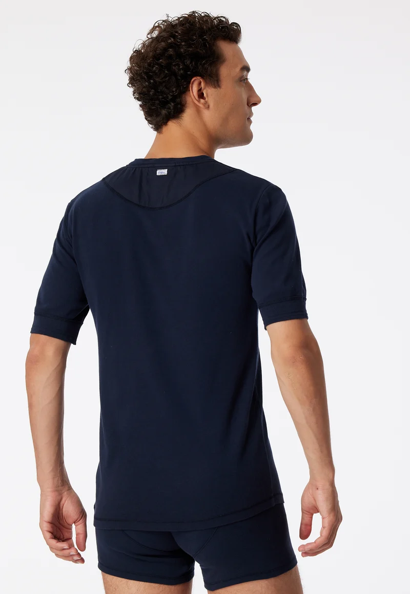 Henley T-Shirt Dunkelblau - Revival Karl-Heinz