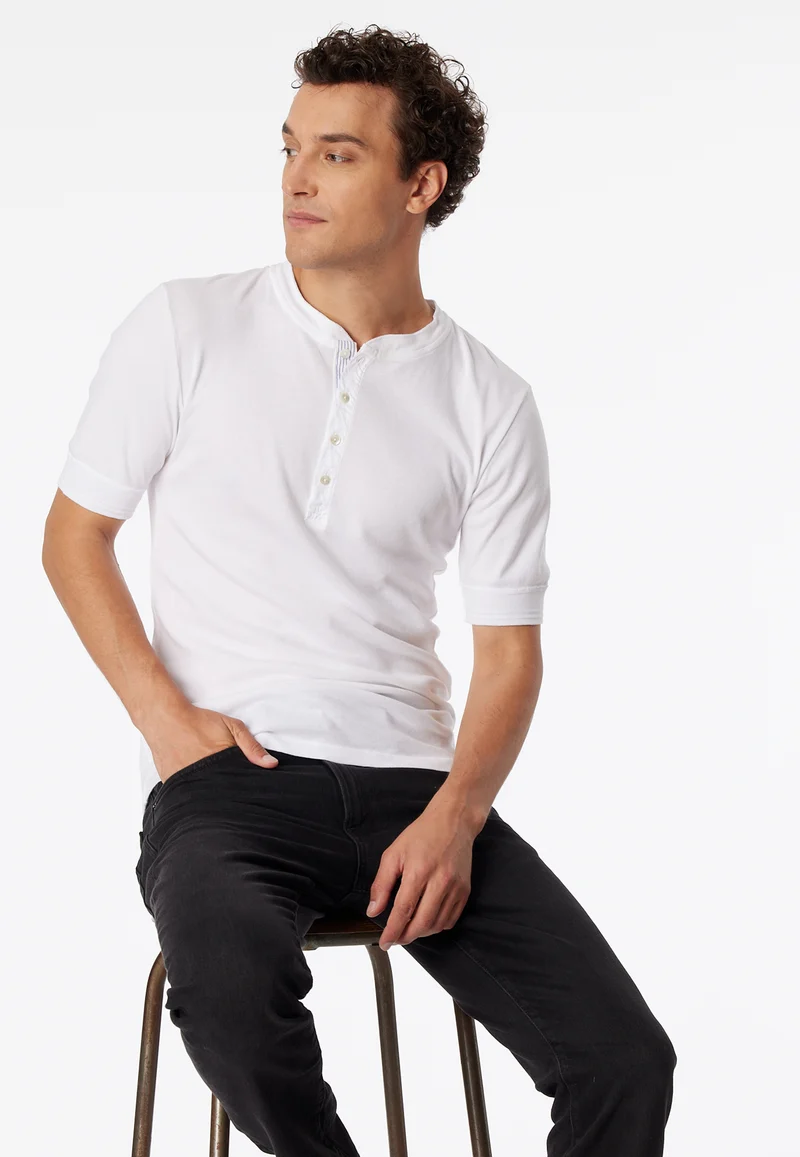 Henley T-Shirt Weiss - Revival Karl-Heinz