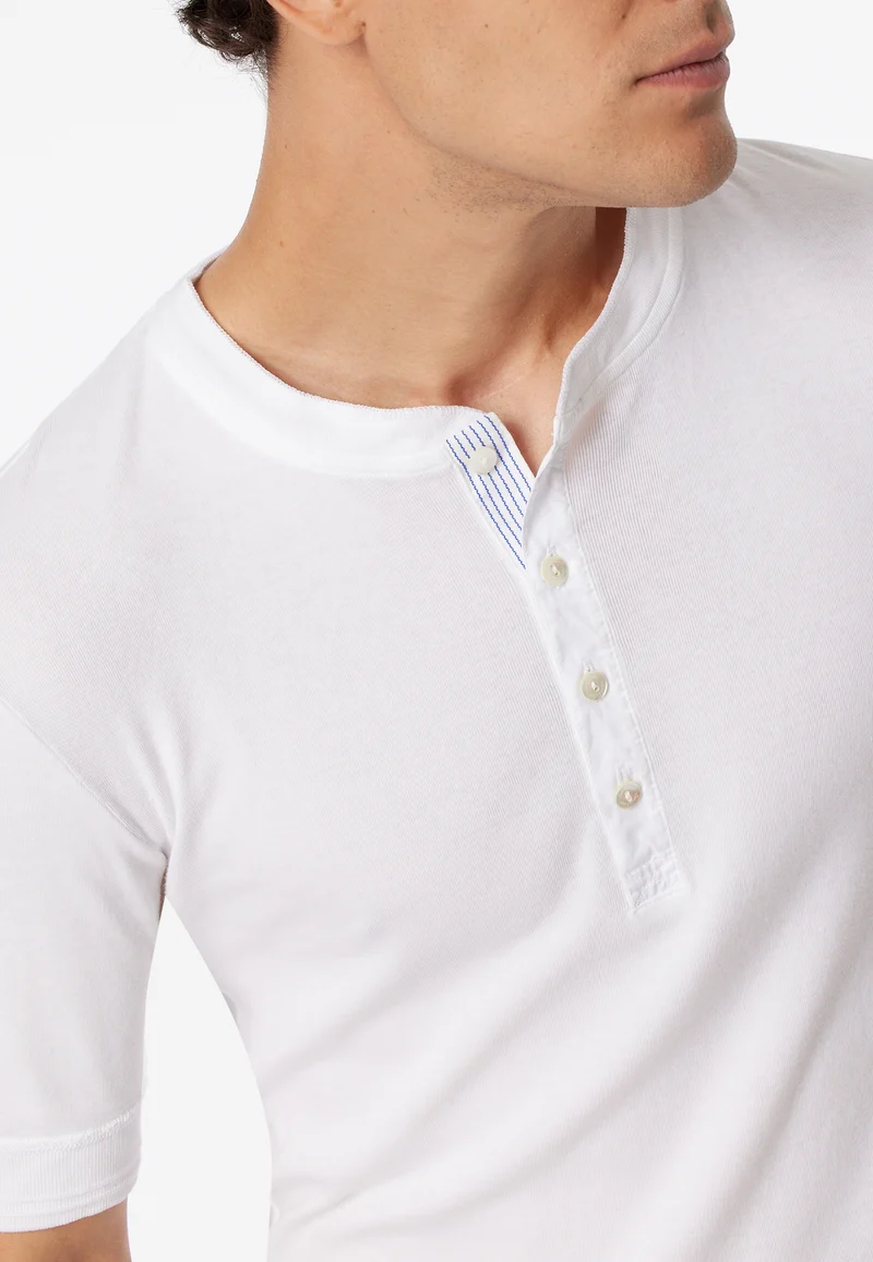 Henley T-Shirt Weiss - Revival Karl-Heinz