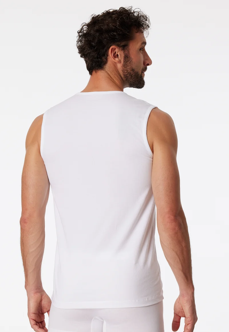 Shirt ärmellos 2er-Pack Weiss - 95/5