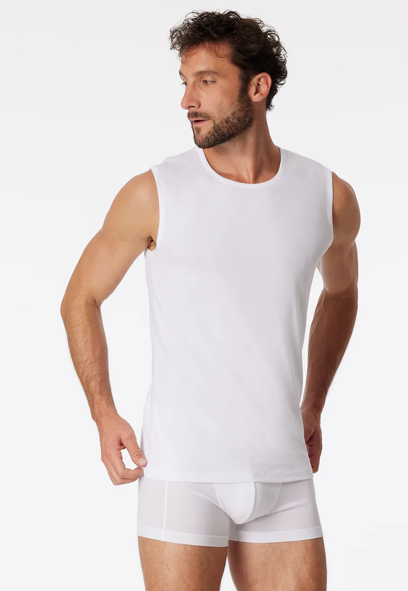 Shirt ärmellos 2er-Pack Weiss - 95/5