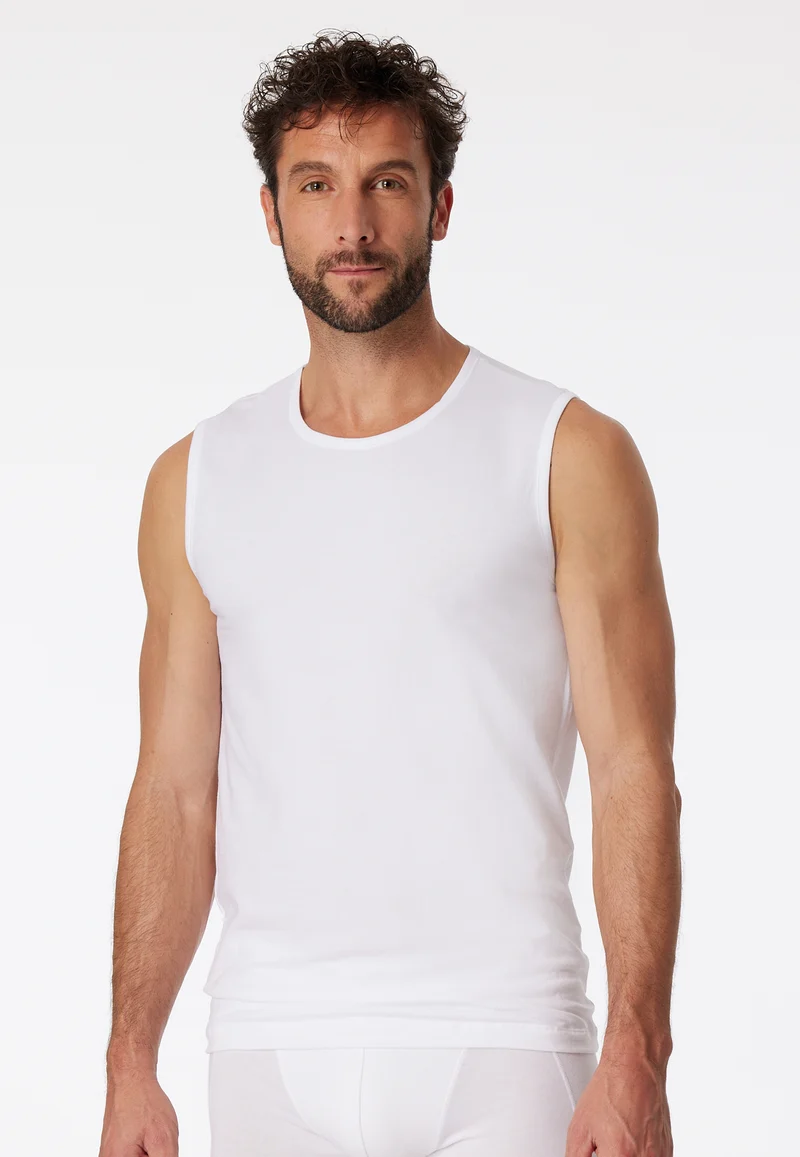 Shirt ärmellos 2er-Pack Weiss - 95/5