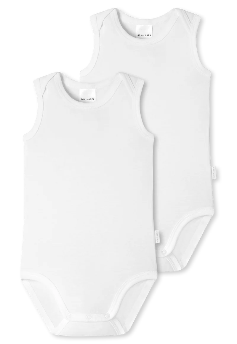 Body kurzarm Feinripp 2er-Pack Weiss - Original Classics