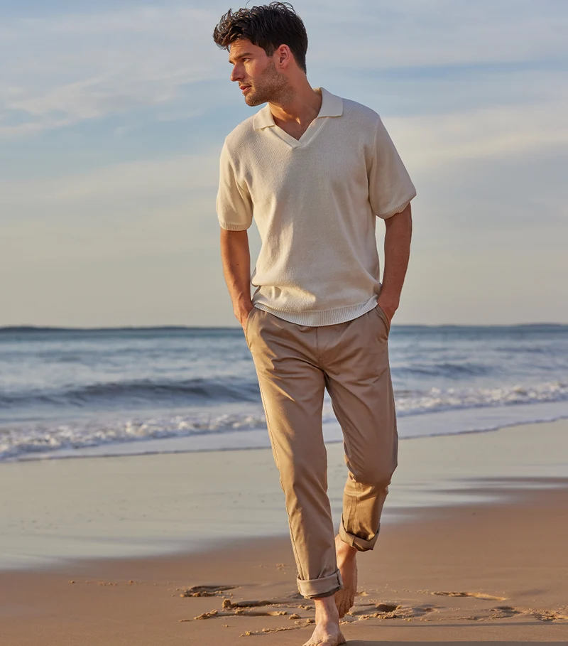 Pantalon Chino Homme Beige
