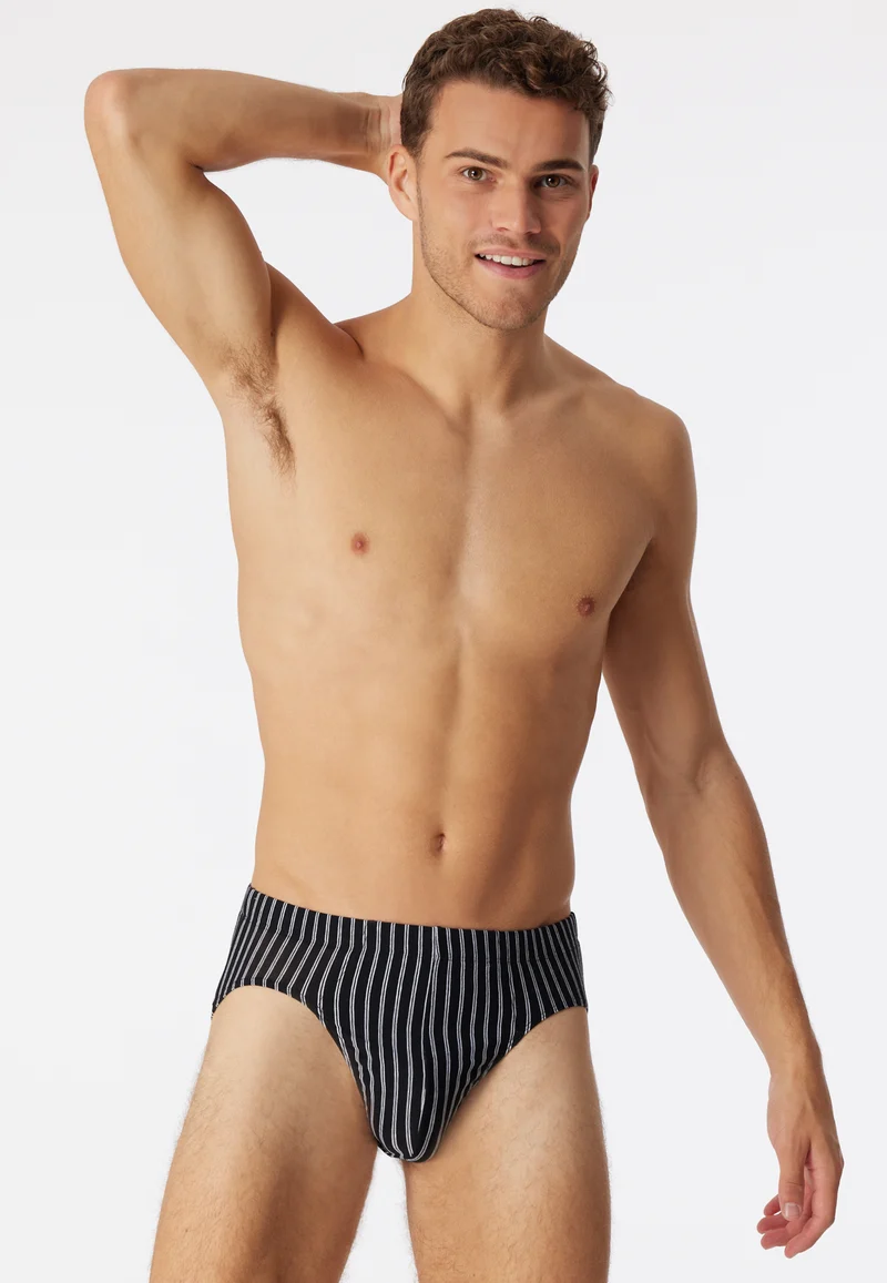 Slip Schwarz gestreift - 95/5